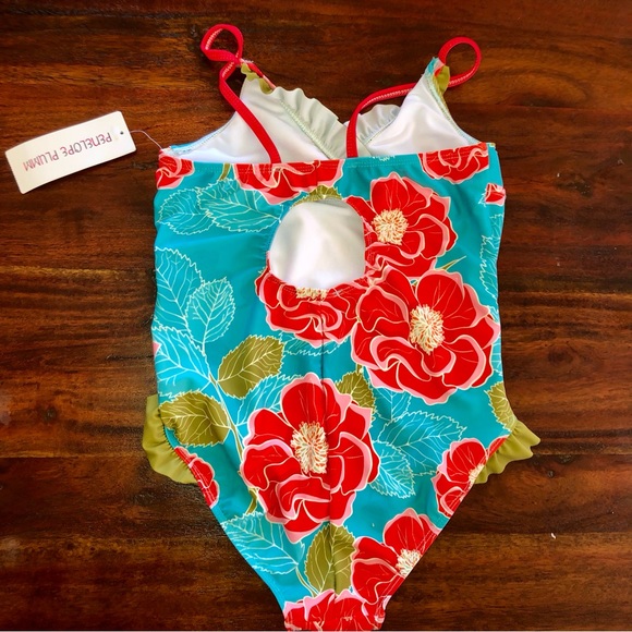 Penelope Plum girls size 12 bathing suit. NWT - Picture 2 of 7